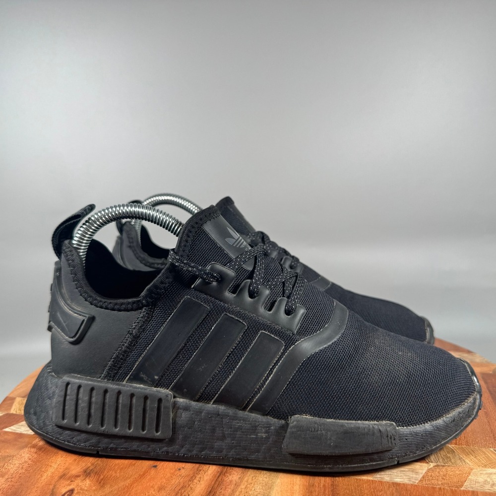 Adidas NMD R1 Triple Black Women 8 Youth 6.5 Running Shoes Athletic